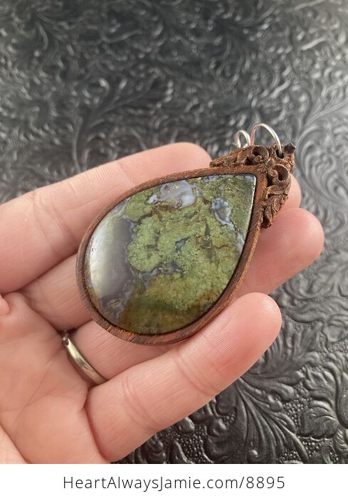Moss Agate Stone Jewelry Pendant - #ggXXrj32Q3c-4