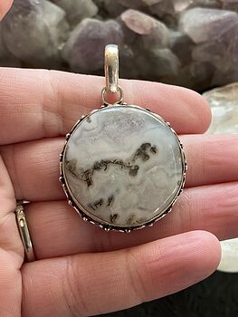 Moss or Tree Agate Stone Jewelry Crystal Pendant #QdX4xMP51Ro
