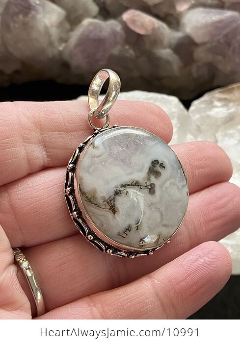 Moss or Tree Agate Stone Jewelry Crystal Pendant - #QdX4xMP51Ro-2