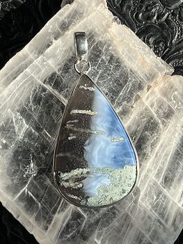 Mossy Blue Opal Crystal Stone Jewelry Pendant #K4xdMVADuZU