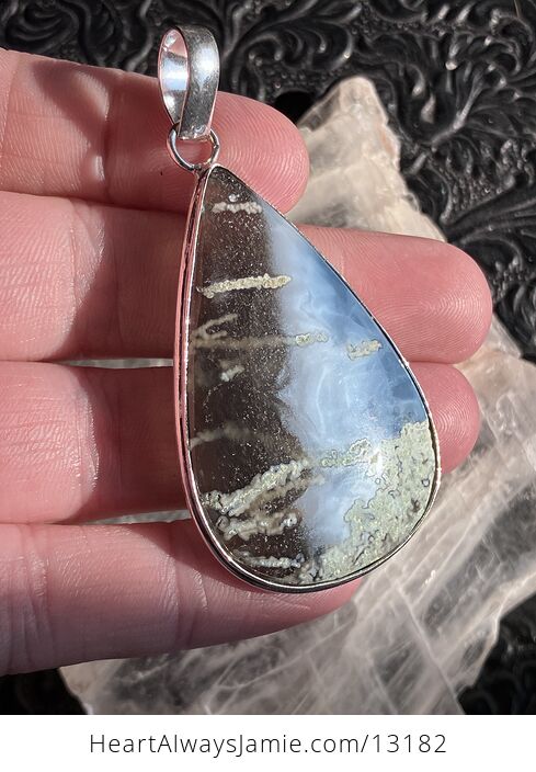 Mossy Blue Opal Crystal Stone Jewelry Pendant - #K4xdMVADuZU-3