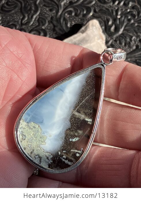 Mossy Blue Opal Crystal Stone Jewelry Pendant - #K4xdMVADuZU-5