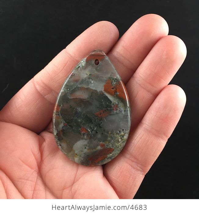 Natural African Bloodstone Jewelry Pendant - #BMywtFgDwws-2
