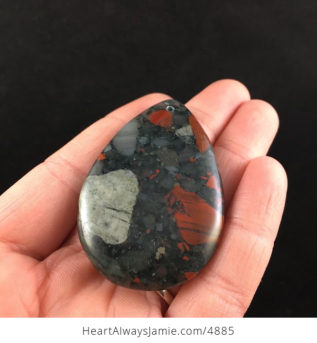 Natural African Bloodstone Jewelry Pendant - #HX9CqNlCeqQ-2