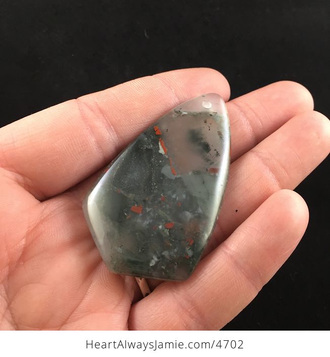 Natural African Bloodstone Jewelry Pendant - #d0YlsOVFnAg-3