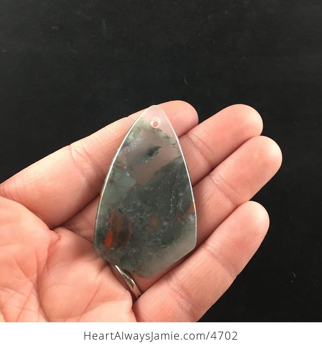 Natural African Bloodstone Jewelry Pendant - #d0YlsOVFnAg-6