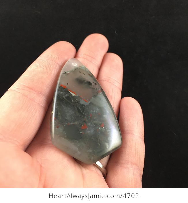 Natural African Bloodstone Jewelry Pendant - #d0YlsOVFnAg-4