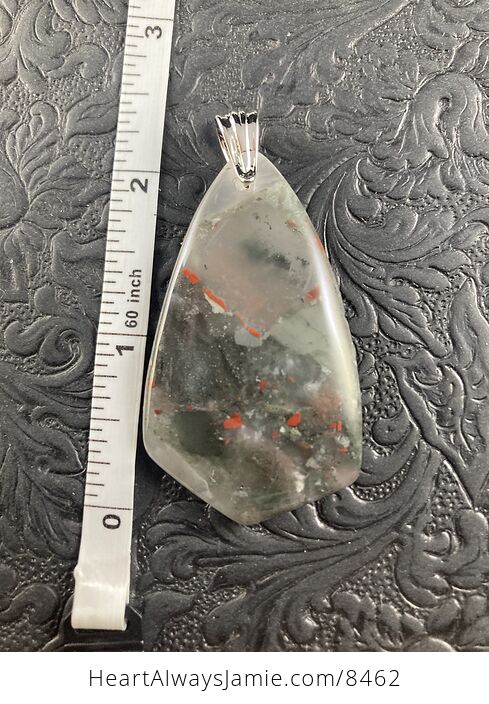 Natural African Bloodstone Jewelry Pendant Crystal Ornament - #CExXFmSsYSE-5