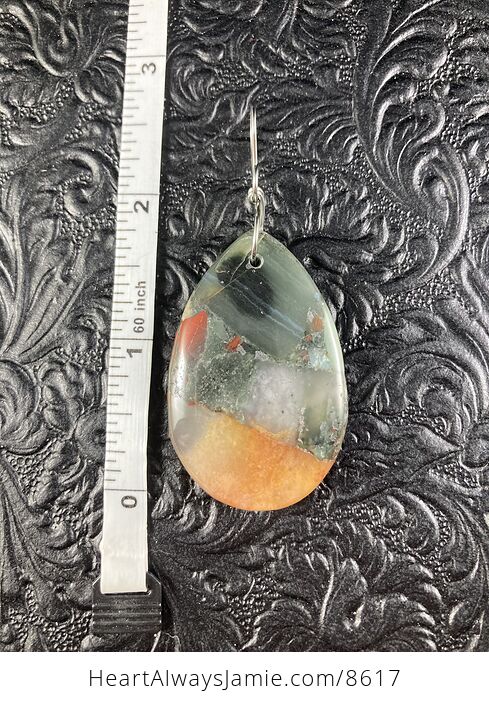 Natural African Bloodstone Jewelry Pendant Crystal Ornament - #v17DcEPmQGQ-5