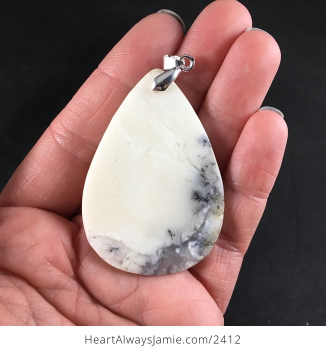 Natural African Dendrite Opal Stone Pendant Necklace Ado2 - #caobU0CKl30-2