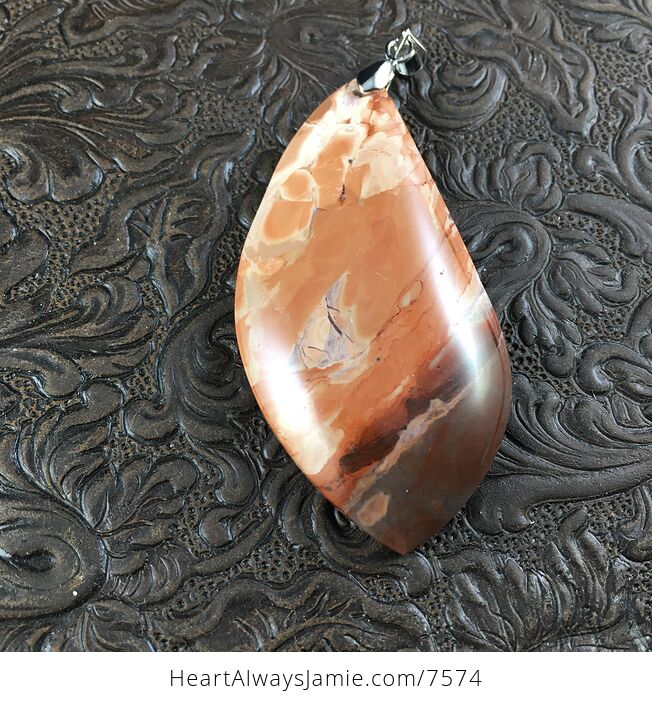 Natural African Forest Fire Jasper Stone Pendant Jewelry - #niqLZRgyc8Q-6