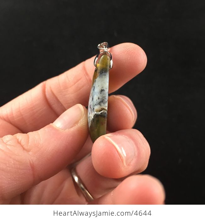 Natural African Opal Stone Jewelry Pendant - #67D6uQxKMYE-3