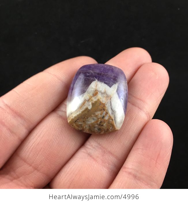 Natural Amethyst Cabochon Stone - #D2IZM0PybhY-2