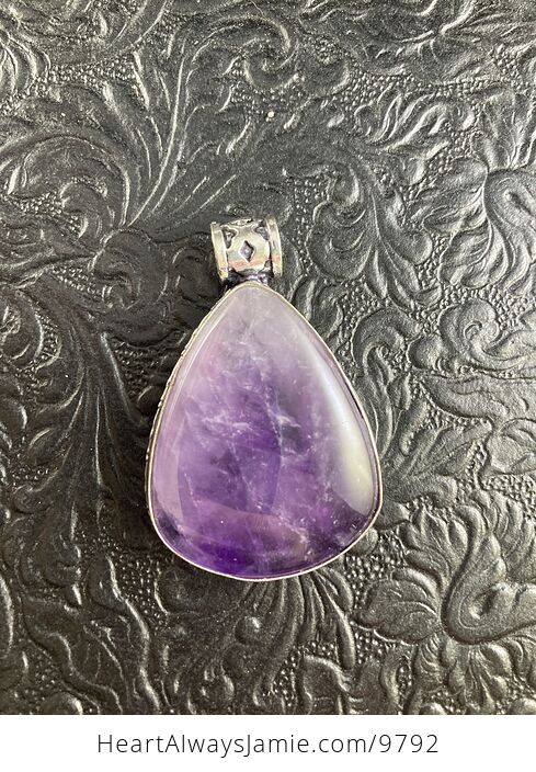 Natural Amethyst Crystal Stone Jewelry Pendant - #9JkwEDJhBBE-1