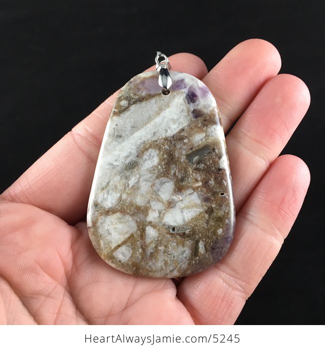 Natural Amethyst Stone Jewelry Pendant - #SVxSVOnipsk-6