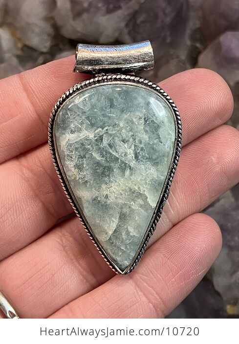 Natural Aquamarine Crystal Stone Jewelry Pendant - #cuUTPOVo9pQ-3