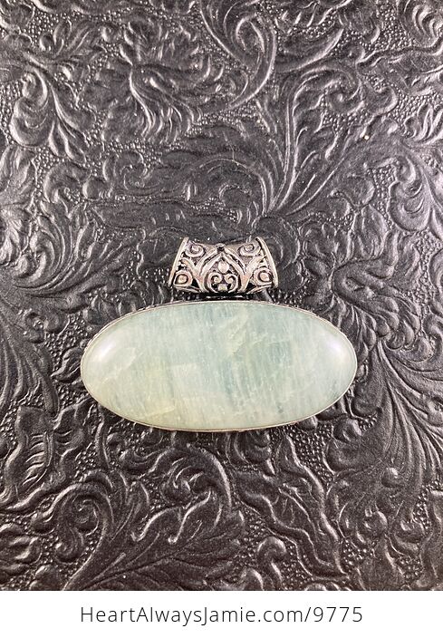 Natural Aquamarine Crystal Stone Jewelry Pendant - #rFxR4Ex7VeE-1
