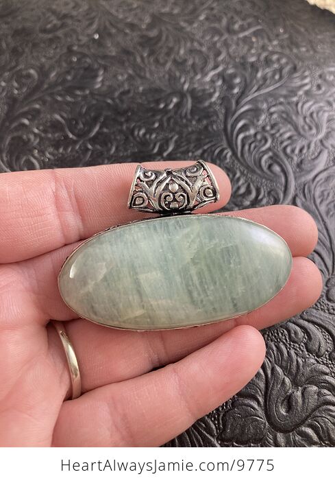 Natural Aquamarine Crystal Stone Jewelry Pendant - #rFxR4Ex7VeE-2