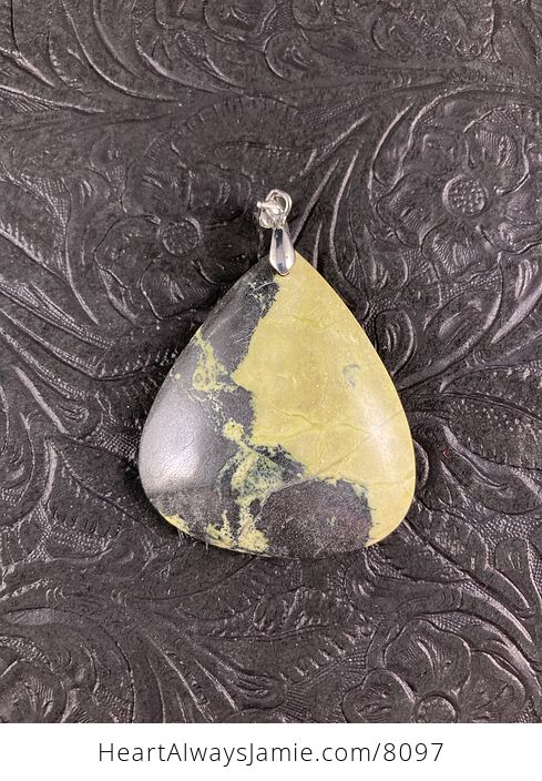Natural Black and Yellow African Turquoise Stone Jewelry Pendant - #ji6lo1oodgE-2