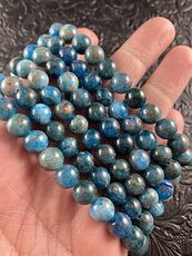 Natural Blue Apatite 8mm Gemstone Crystal Jewelry Bracelet #hhYYbHP6bCA