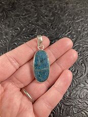Natural Blue Apatite Crystal Stone Jewelry Pendant #UTdzOPLJAKY