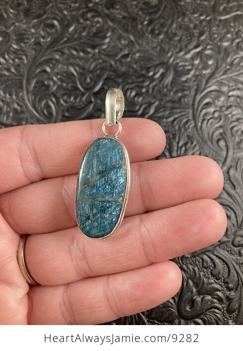 Natural Blue Apatite Crystal Stone Jewelry Pendant - #UTdzOPLJAKY-2