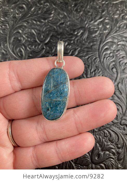 Natural Blue Apatite Crystal Stone Jewelry Pendant - #UTdzOPLJAKY-7