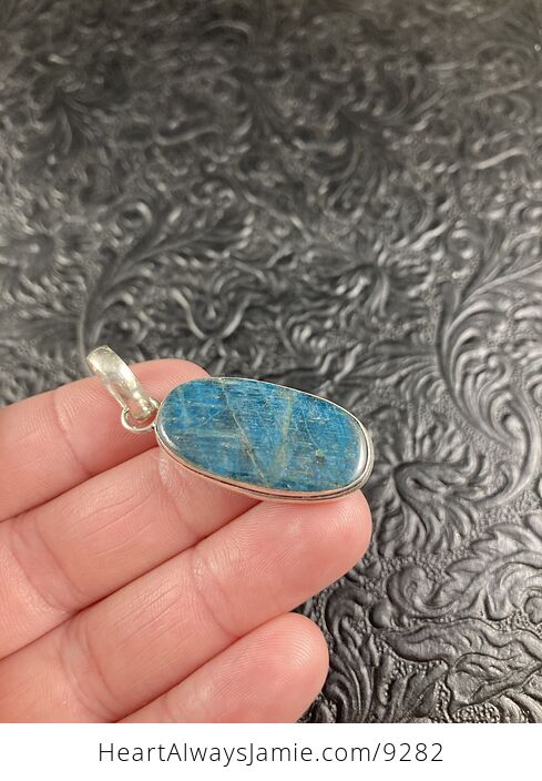 Natural Blue Apatite Crystal Stone Jewelry Pendant - #UTdzOPLJAKY-5