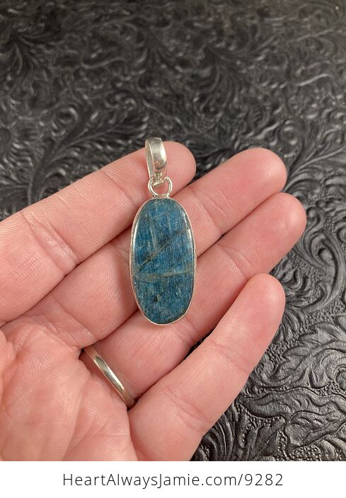 Natural Blue Apatite Crystal Stone Jewelry Pendant - #UTdzOPLJAKY-1
