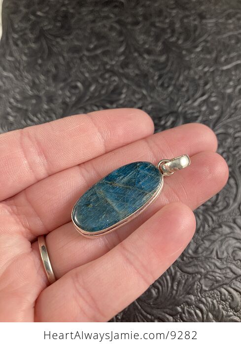Natural Blue Apatite Crystal Stone Jewelry Pendant - #UTdzOPLJAKY-6