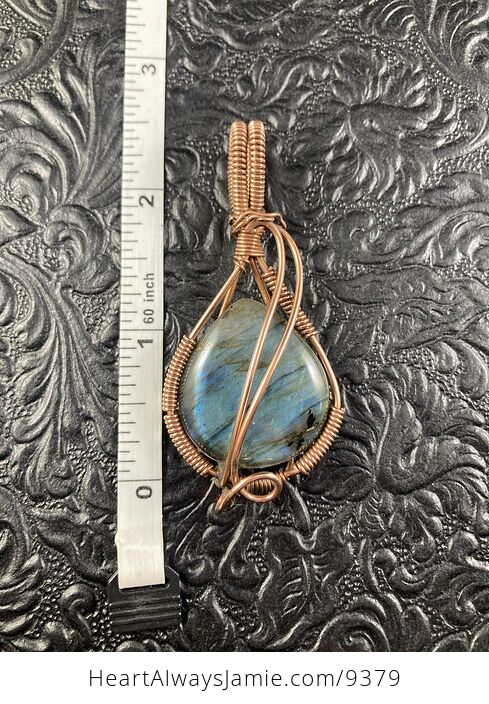Natural Blue Flash Labradorite Crystal Stone Jewelry Pendant - #6hPqnQDfef4-5