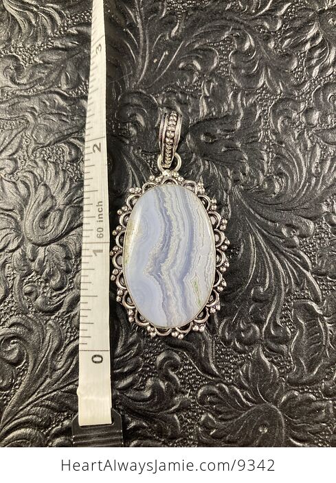Natural Blue Lace Agate Crystal Stone Jewelry Pendant - #4Uff4UVocro-3