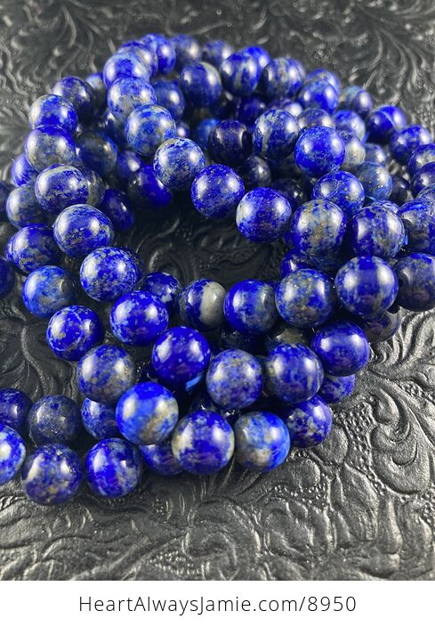 Natural Blue Lapis Lazuli 8mm Gemstone Crystal Jewelry Bracelet - #lTZMWd63TO8-5