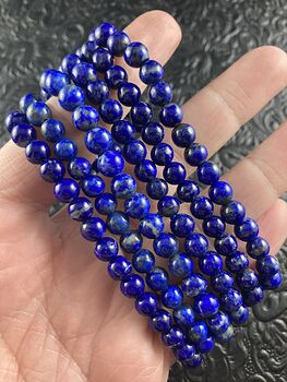 Natural Blue Lapis Lazuli Gemstone Crystal Jewelry Bracelet #CzhtJLTblZo