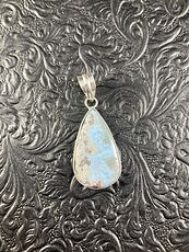 Natural Blue Larimar Crystal Stone Jewelry Pendant #PJ4oWnljvsE