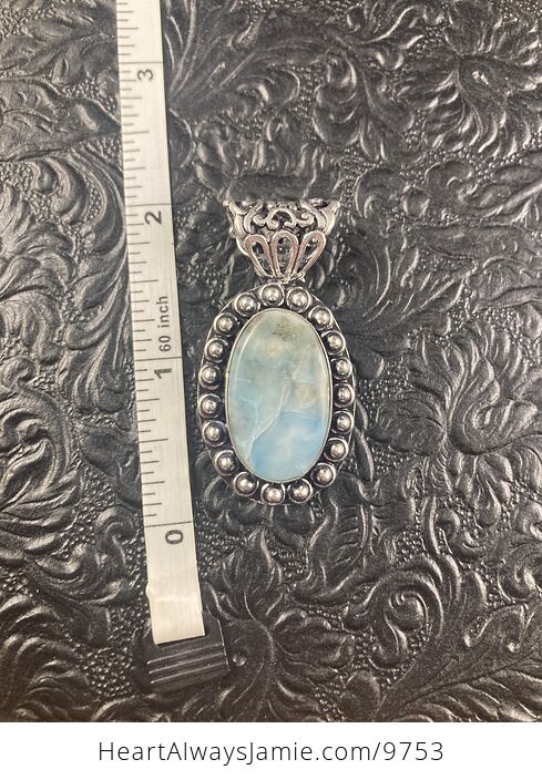 Natural Blue Larimar Crystal Stone Jewelry Pendant - #06xlmSy2Ra4-4