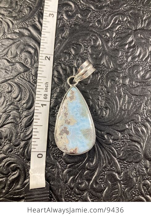 Natural Blue Larimar Crystal Stone Jewelry Pendant - #PJ4oWnljvsE-2