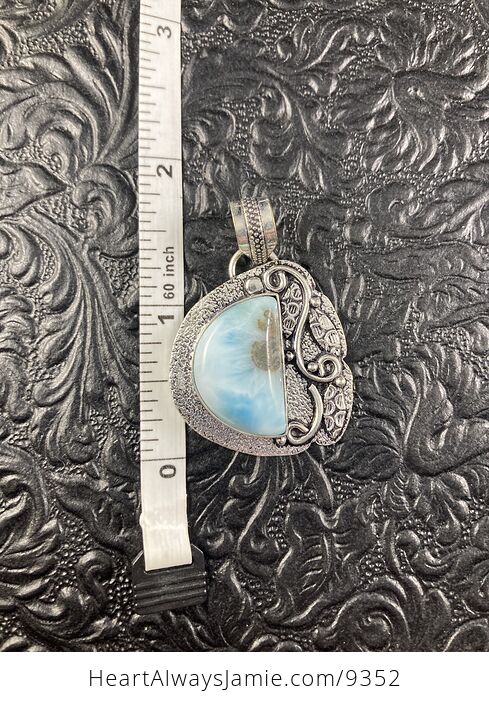 Natural Blue Larimar Crystal Stone Jewelry Pendant - #hbxhH4I5k00-4