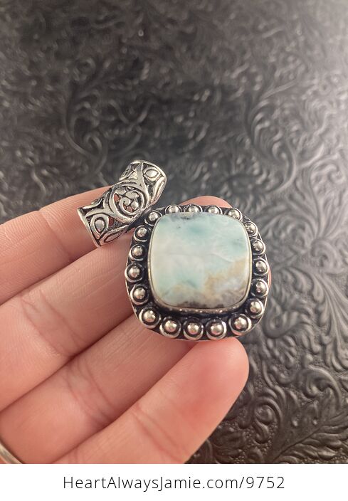 Natural Blue Larimar Crystal Stone Jewelry Pendant - #uPCPITAwd28-2