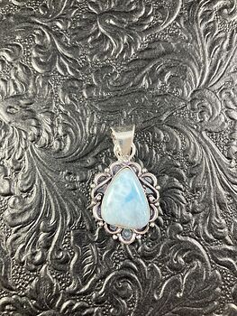 Natural Blue Larimar Crystal Stone Pendant Jewelry #Dtx6Idjkx3k