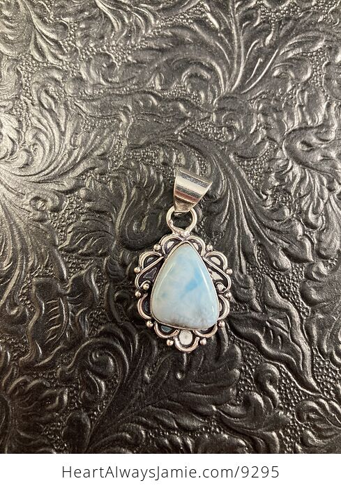 Natural Blue Larimar Crystal Stone Pendant Jewelry - #Dtx6Idjkx3k-6