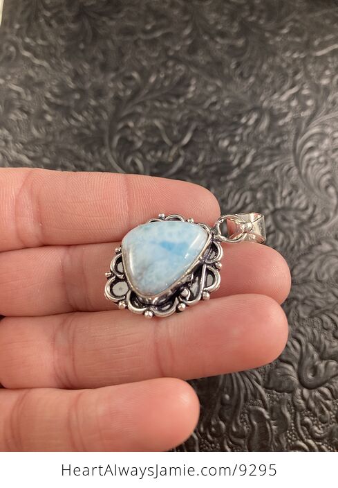 Natural Blue Larimar Crystal Stone Pendant Jewelry - #Dtx6Idjkx3k-4