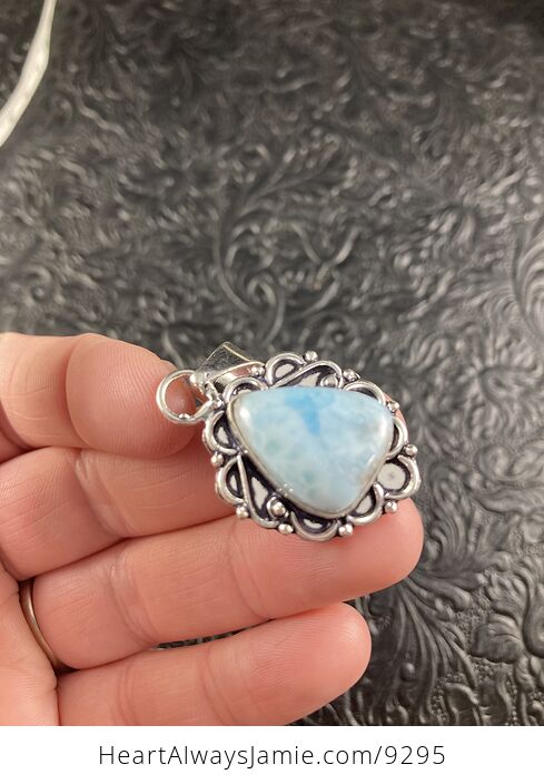 Natural Blue Larimar Crystal Stone Pendant Jewelry - #Dtx6Idjkx3k-5