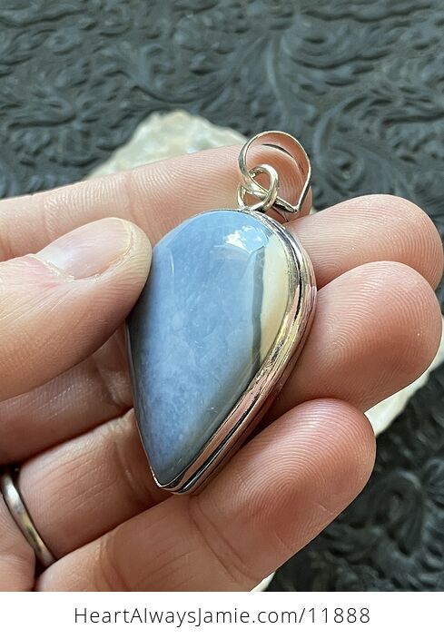 Natural Blue Owyhee Opal Crystal Stone Jewelry Pendant - #CYP7LCWrv5E-3