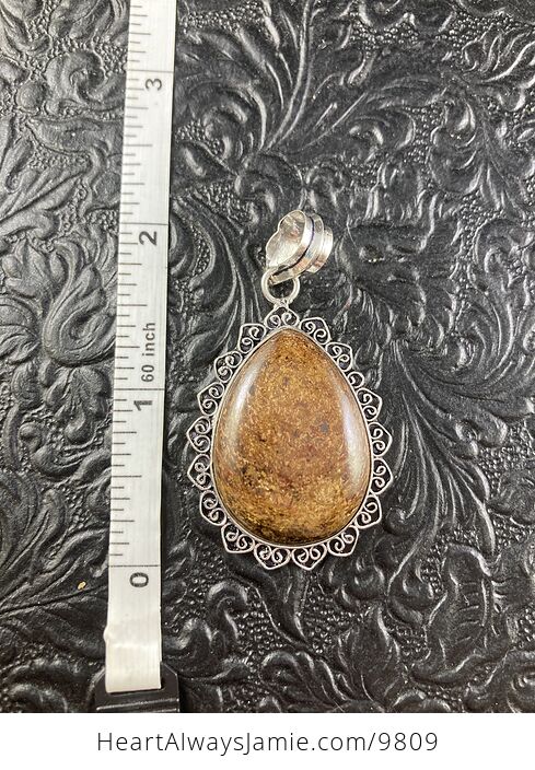 Natural Bronzite Crystal Stone and Hearts Jewelry Pendant - #PApAeCh0b2A-6