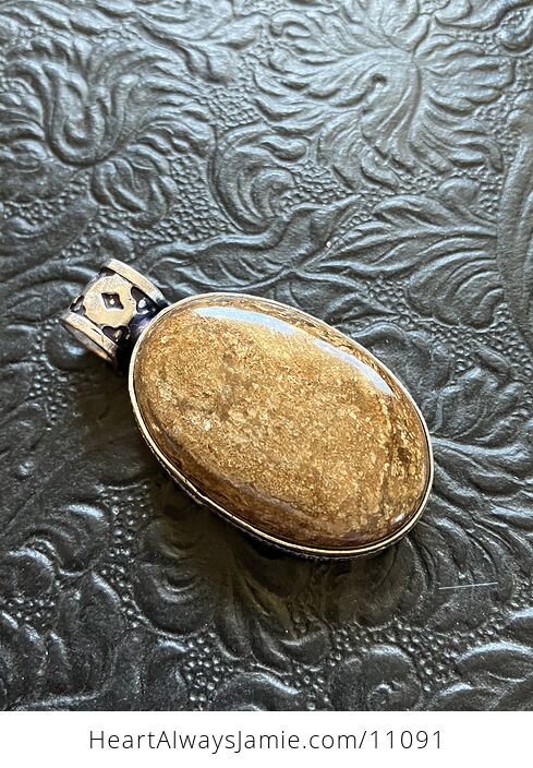 Natural Bronzite Crystal Stone Jewelry Pendant with Hearts - #tmKdd9dAoyk-7