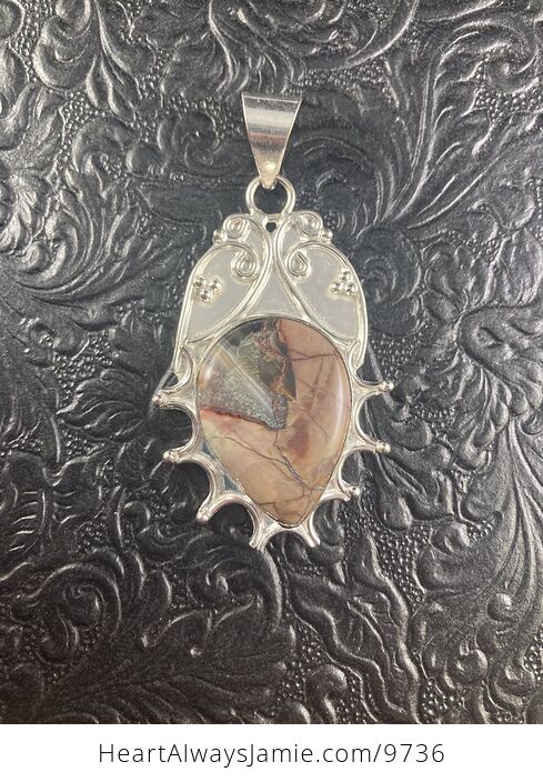 Natural Butterfly Wing Jasper Crystal Stone Jewelry Pendant - #tqnbOgu1yOg-3