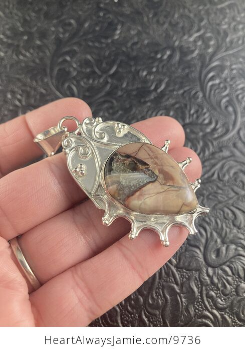 Natural Butterfly Wing Jasper Crystal Stone Jewelry Pendant - #tqnbOgu1yOg-2