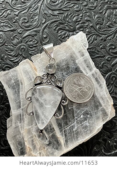 Natural Clear Quartz Crystal Stone Jewelry Pendant - #UBnaKxWoPV8-2