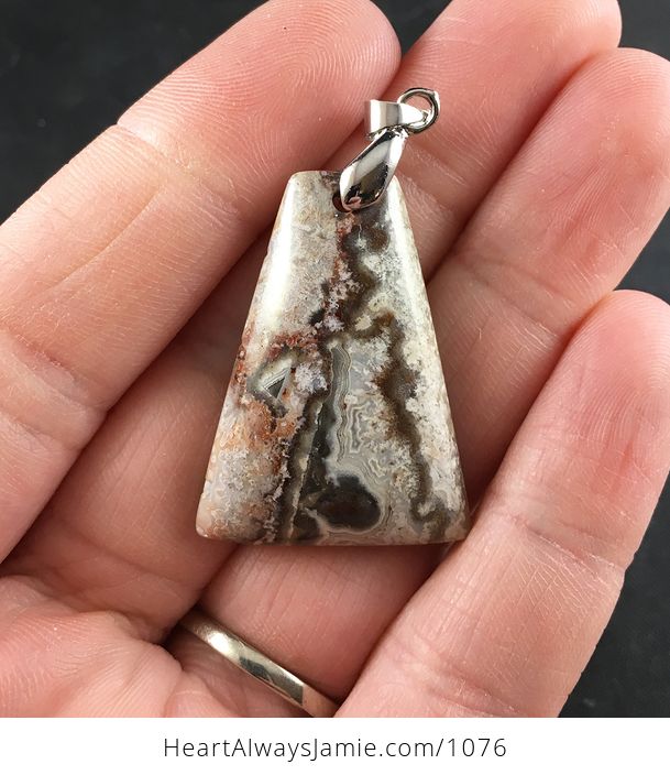 Natural Crazy Lace Agate Stone Pendant - #LTYhHHK9wrk-1